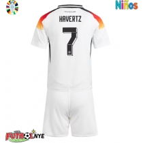Camiseta Alemania Kai Havertz #7 Primera Equipación para niños Eurocopa 2024 manga corta (+ pantalones cortos)
